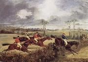 Henry Thomas Alken A Steeplechase, Near the Finish china oil painting reproduction